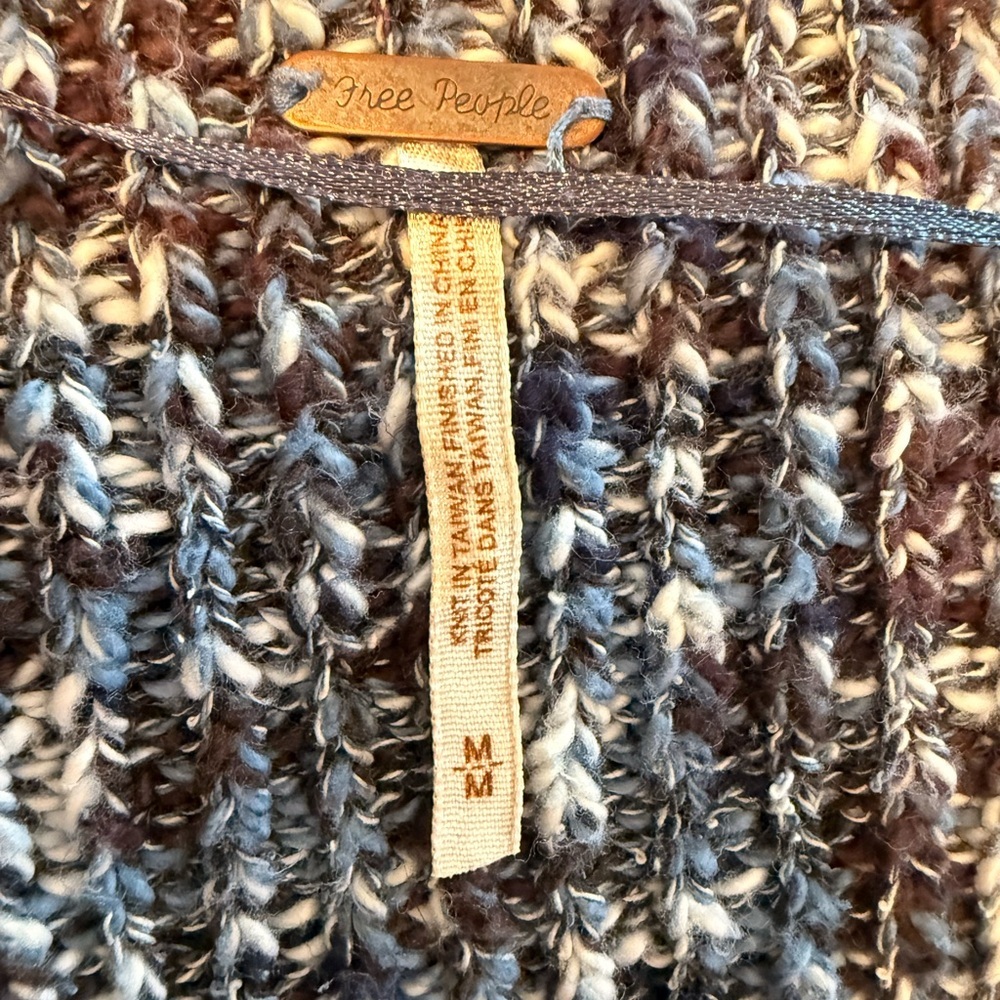 Free People Blue and White Knit Sweater - Picture 4 of 6
